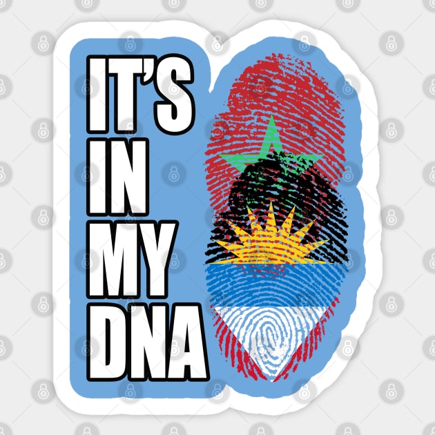 Antiguan And Moroccan Mix DNA Flag Heritage Sticker by Just Rep It!!